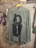 Homesick X Paris Oliver Grey/Black/White Lock Button-up (Size XL)
