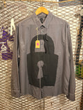Homesick X Paris Oliver Dark Grey/Black/Black Lock Button-up (Size XL)