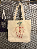 Apple W/ Keyhole Tote Bag (Red)