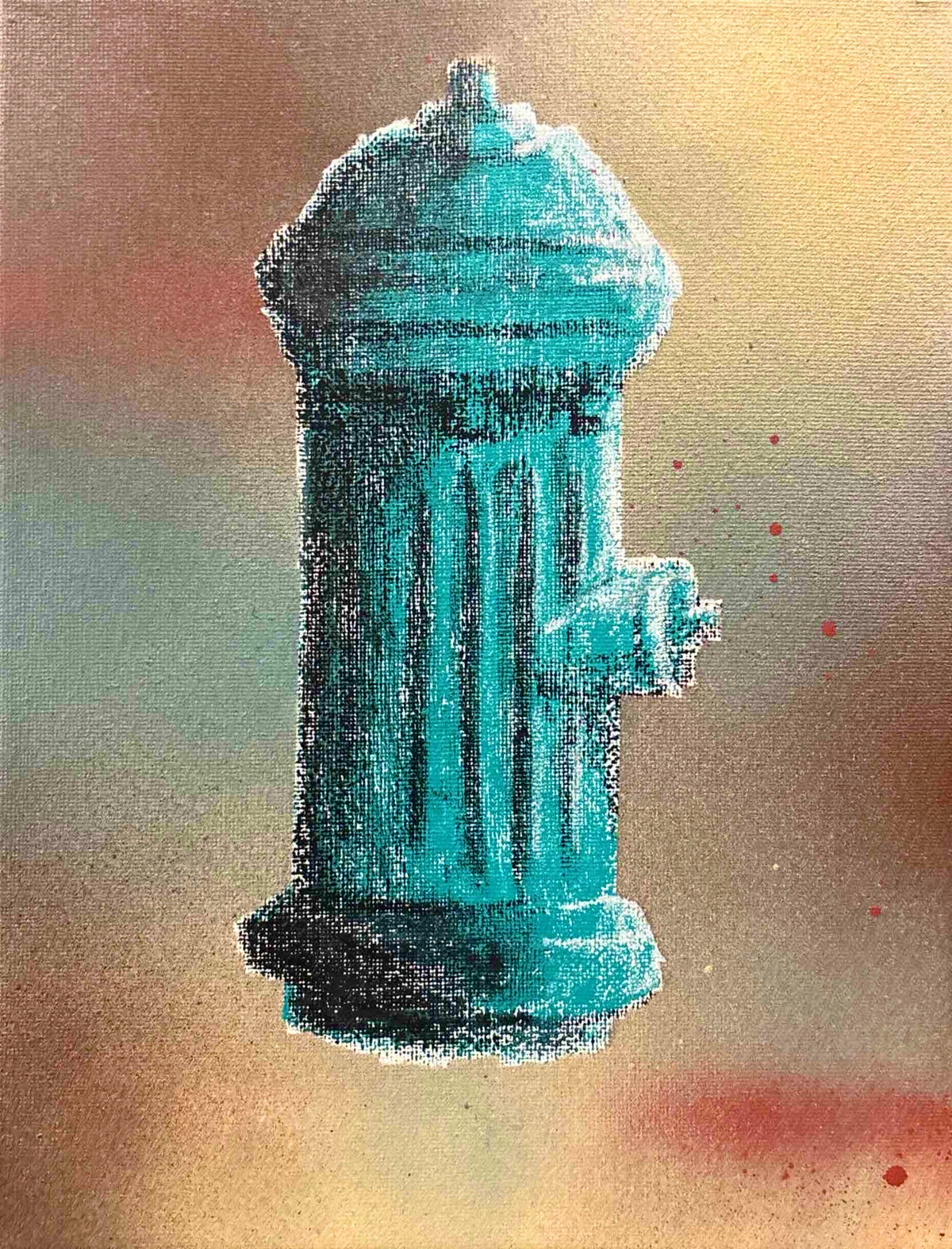 "Foggy Teal Hydrant" - ZABEL